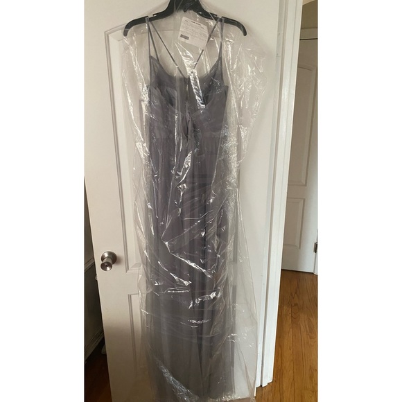 NWT Hayley Paige Pewter Prom or Bridesmaid Dress Style 5859 - Picture 5 of 5